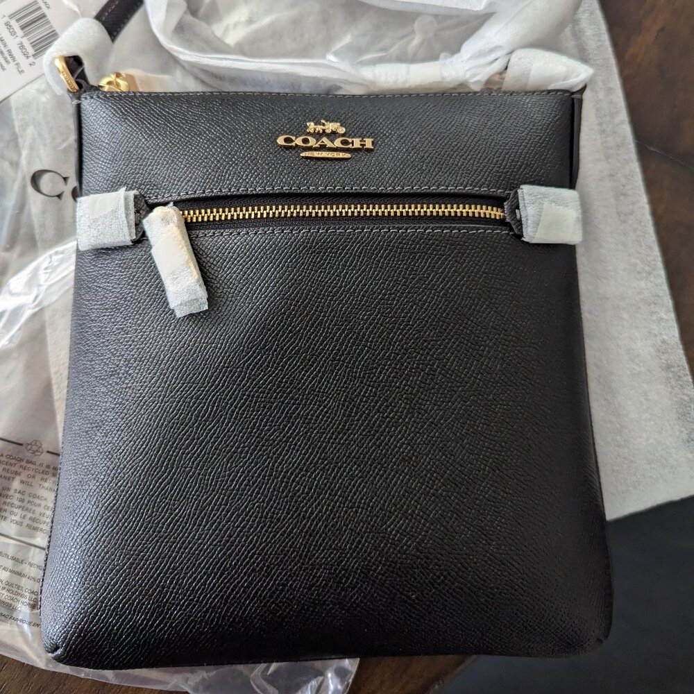 NWT COACH Mini Rowan Black Crossbody Bag